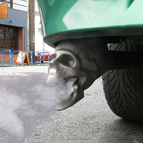 Vintage Parts 316035 Alloy Skull Muffler Exhaust Tip - Fits 2.5" Pipes, 1 Pack