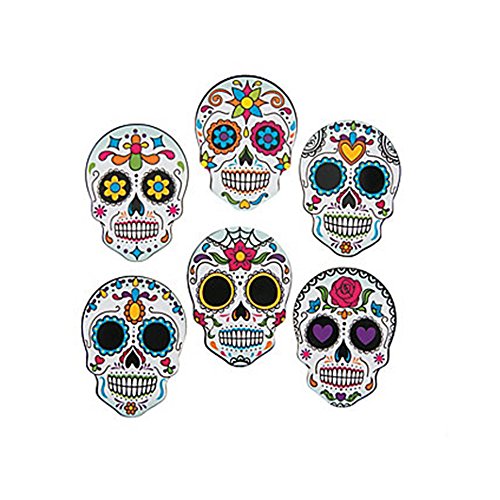 Dia De Los Muertos Day Of The Dead MEGA Halloween Party Pack for 18 with Decorations Includes Plates, Napkins, Cups, a Tablecover, Coasters, 30 Piece Swirl Decorations and an EXCLUSIVE Pin!