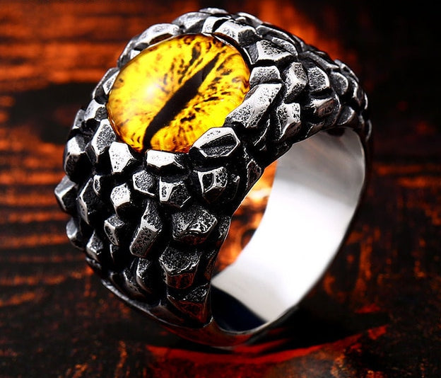 Punk Rock Claw with three Zircon stone evil eye CZ ring men anniversary Biker Skull jewelry christmas Gift BR8-479
