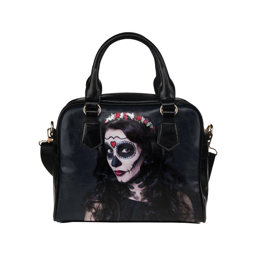 Shoulder Handbag Mysterious Sugar Skull Fashionable Tote Bag