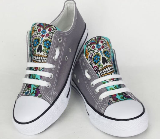 Sugar skull Day of the dead Women's Canvas Shoes