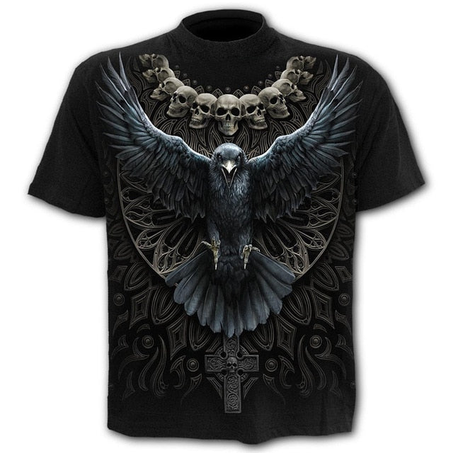 Hot sale new design women men's t-shirt skull street