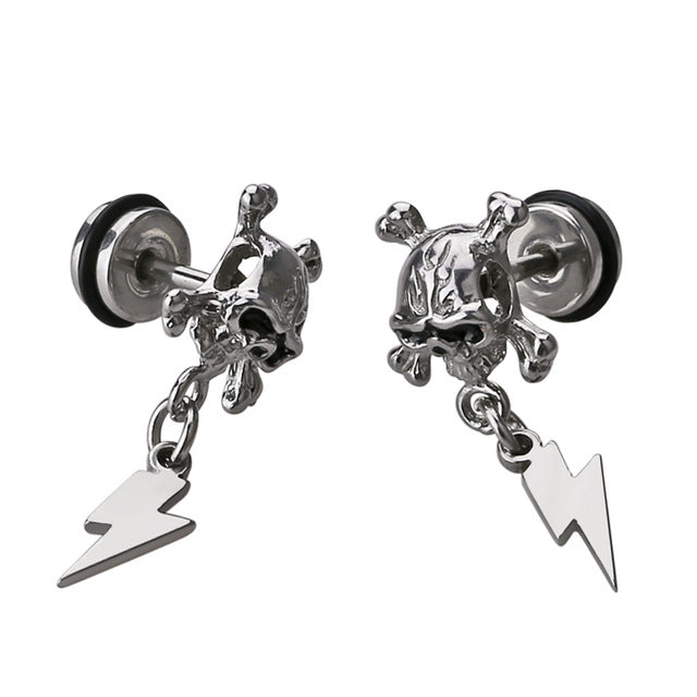 Bad smile stud earrings Halloween ear stud man woman unisex fashion ear piercing jewelry 1 pair