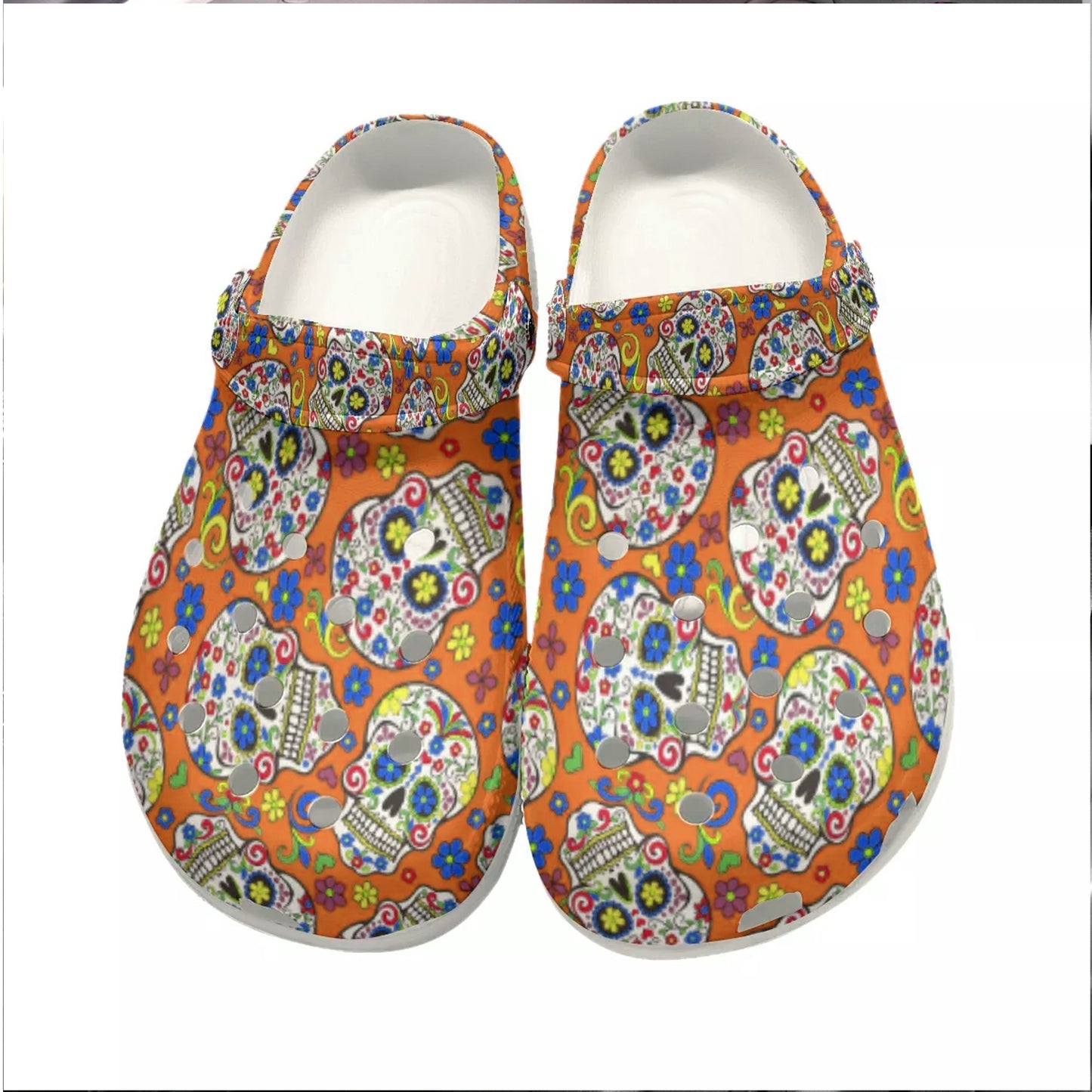 Sugar skull All-Over Print Women's Classic Clogs