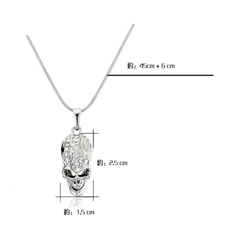 Gold color Crystal Skull Skeleton Necklaces & Pendants Wholesales Fashion Jewelry for women men MK131