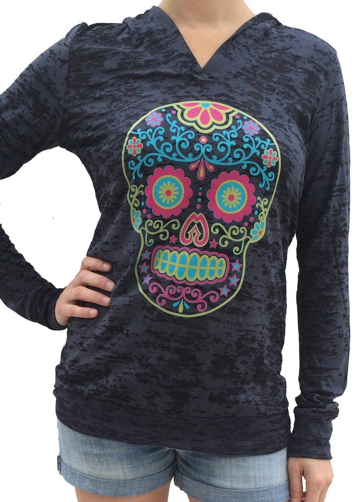 Sugar Skull Burnout Hoody