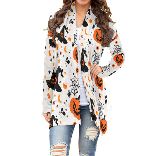 Gothic Halloween party Women's Cardigan With Long Sleeve