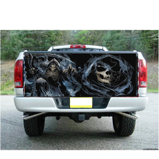 Gothic grim reaper Truck Bed Decal, skull car decal
