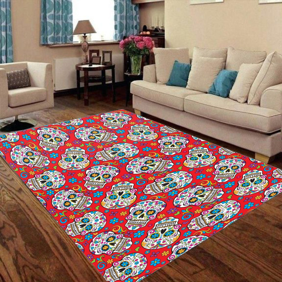 Sugar skull Foldable Rectangular Floor Mat