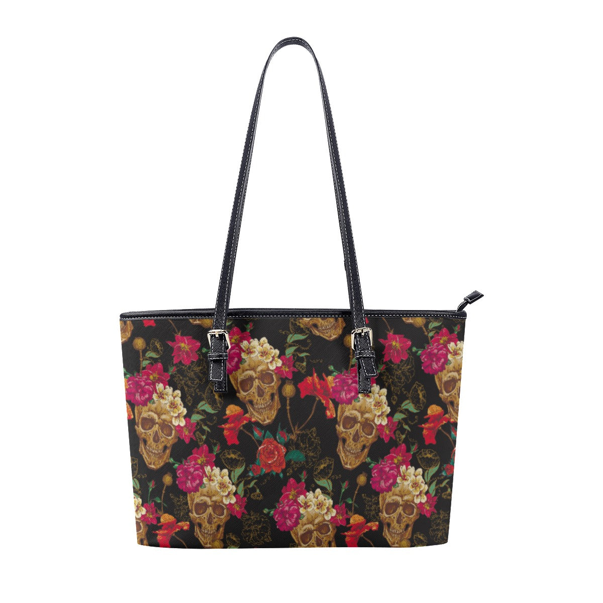 Gothic skull Women's Tote Bag, Day of the dead handbag, sugar skull bag purse