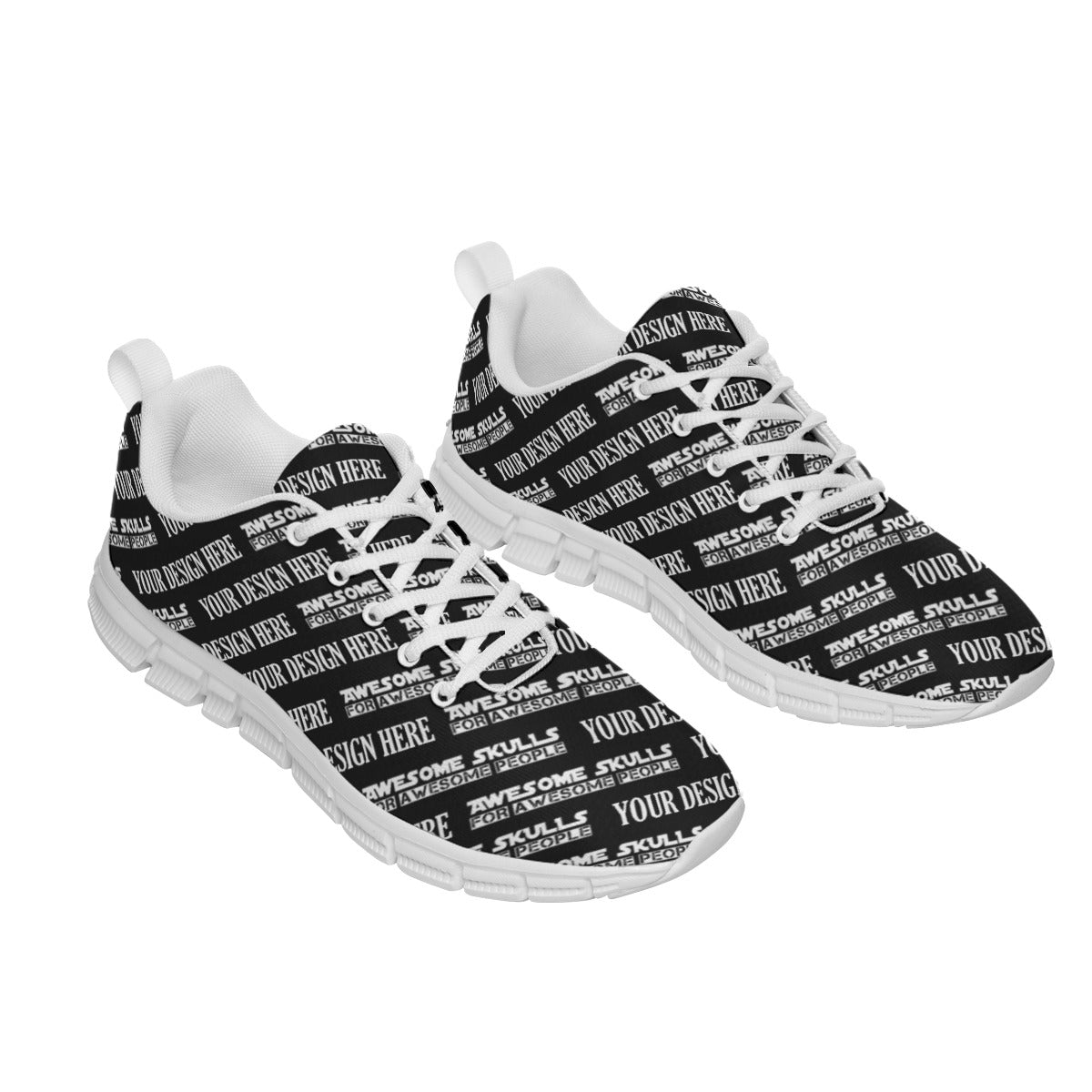 Custom Print on Demand POD Women's Sports Shoes With White Sole
