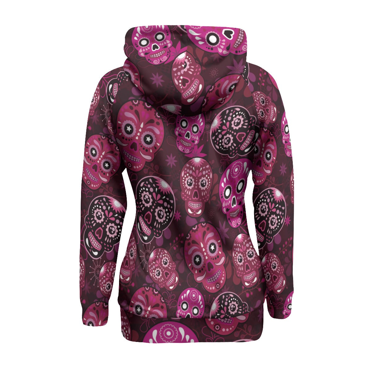 Sugar skull Women's Long Pullover Hoodie