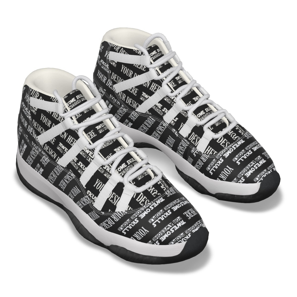 Custom Print on Demand POD Women's High Top Basketball Shoes