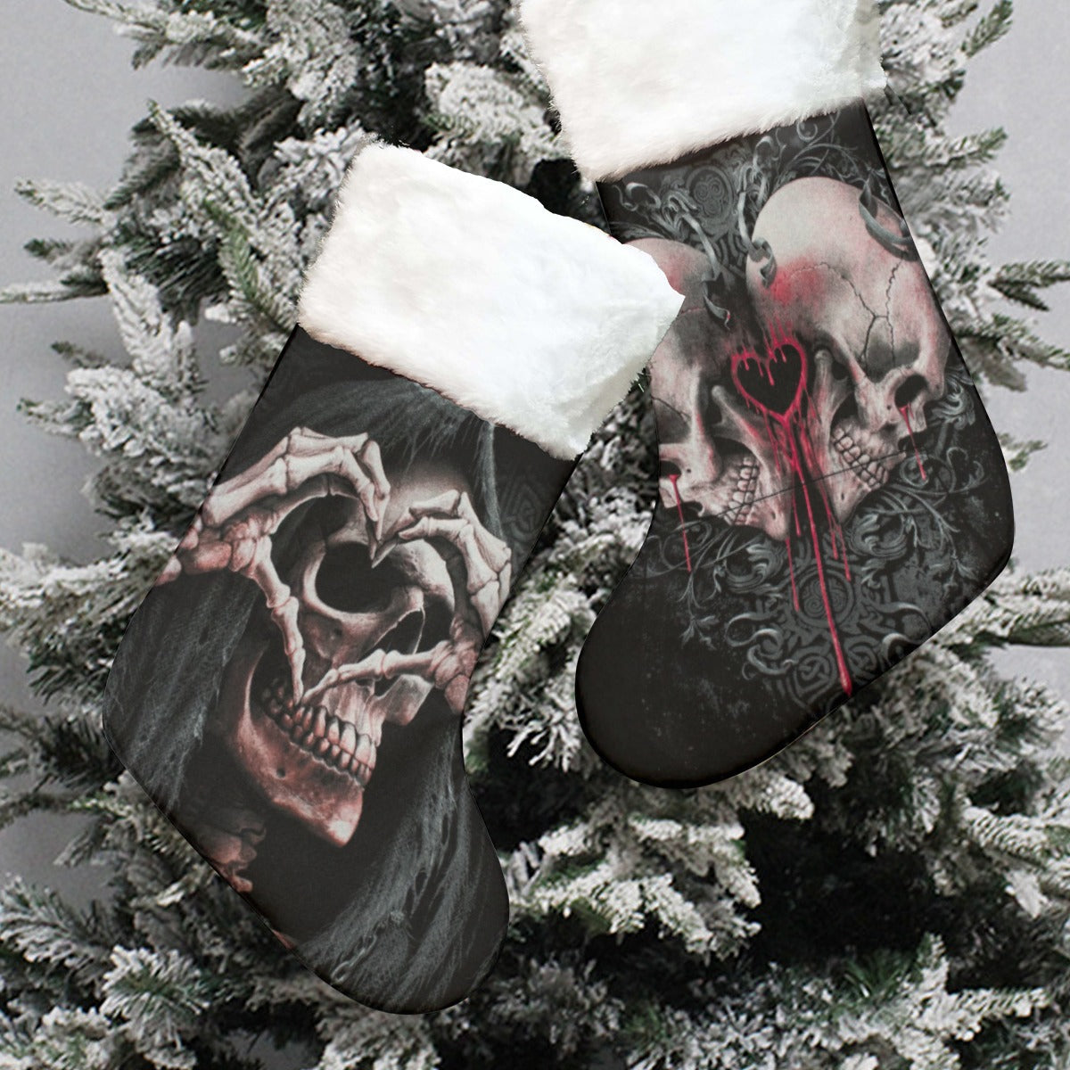 Gothic grim reaper All-Over Print Christmas Socks