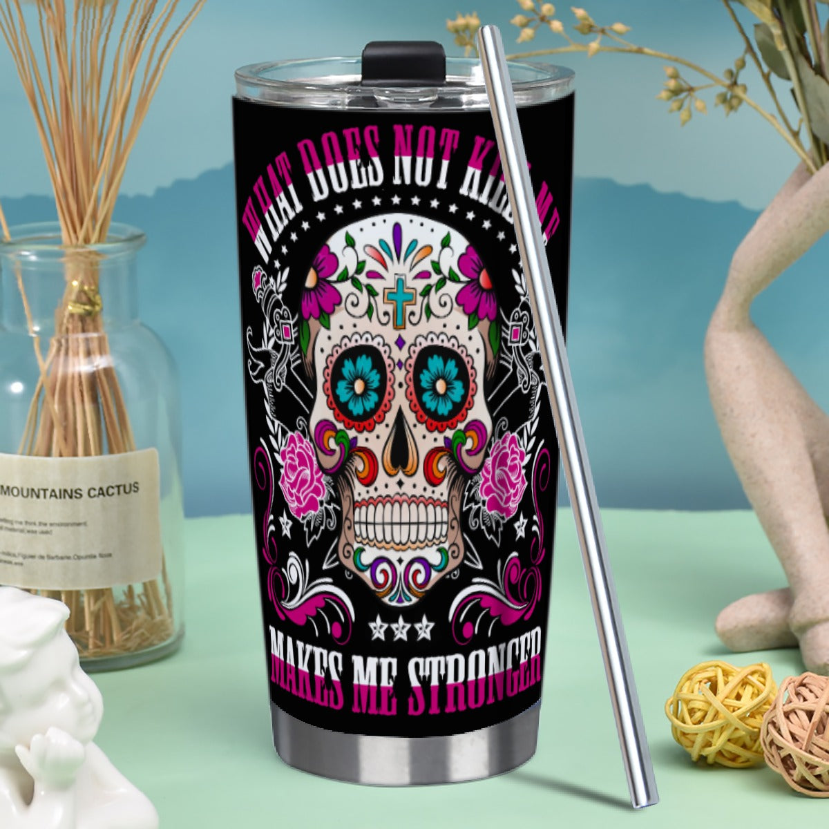 Sugar skull Tumbler 20oz/30OZ