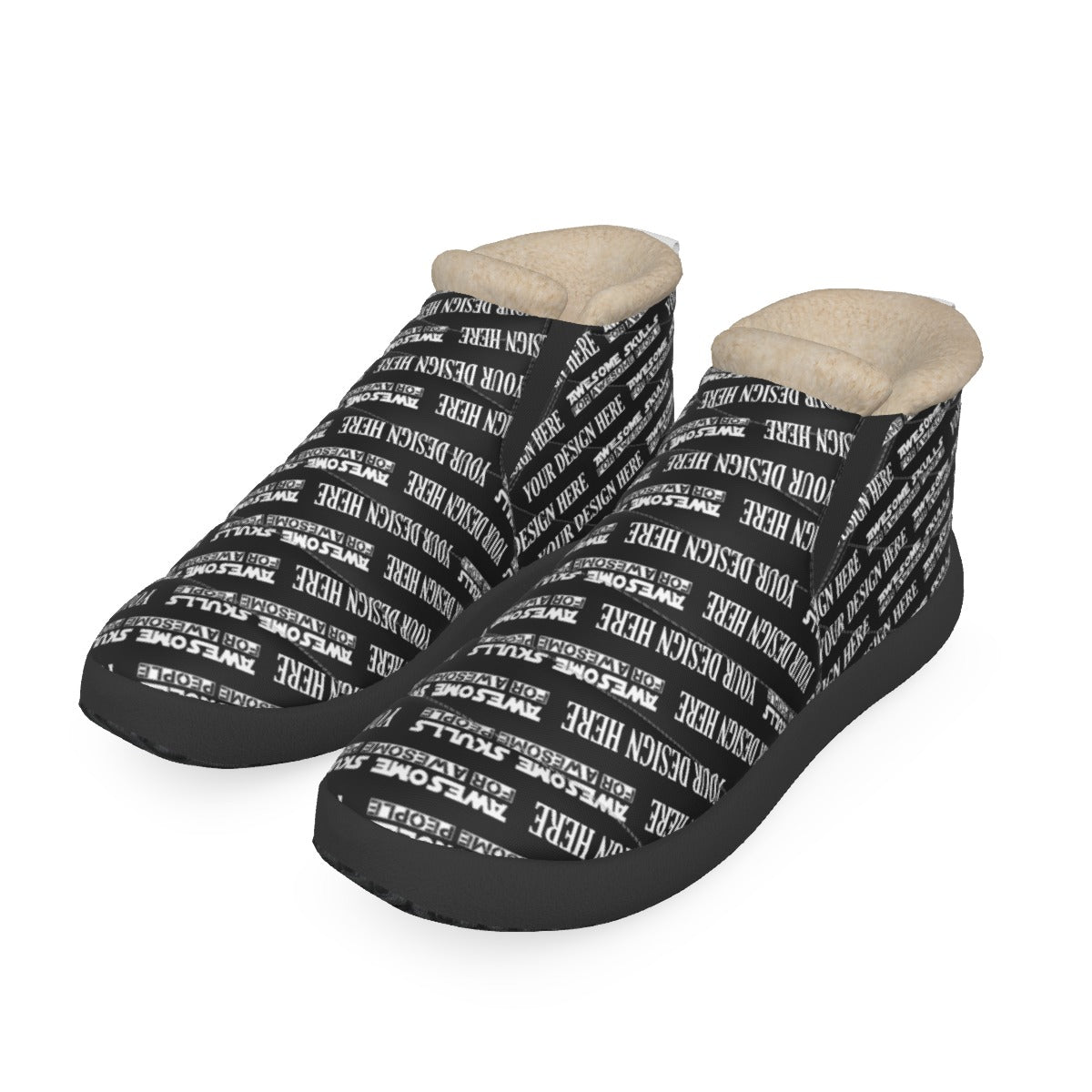 Custom Print on demand POD Women's Plush Boots