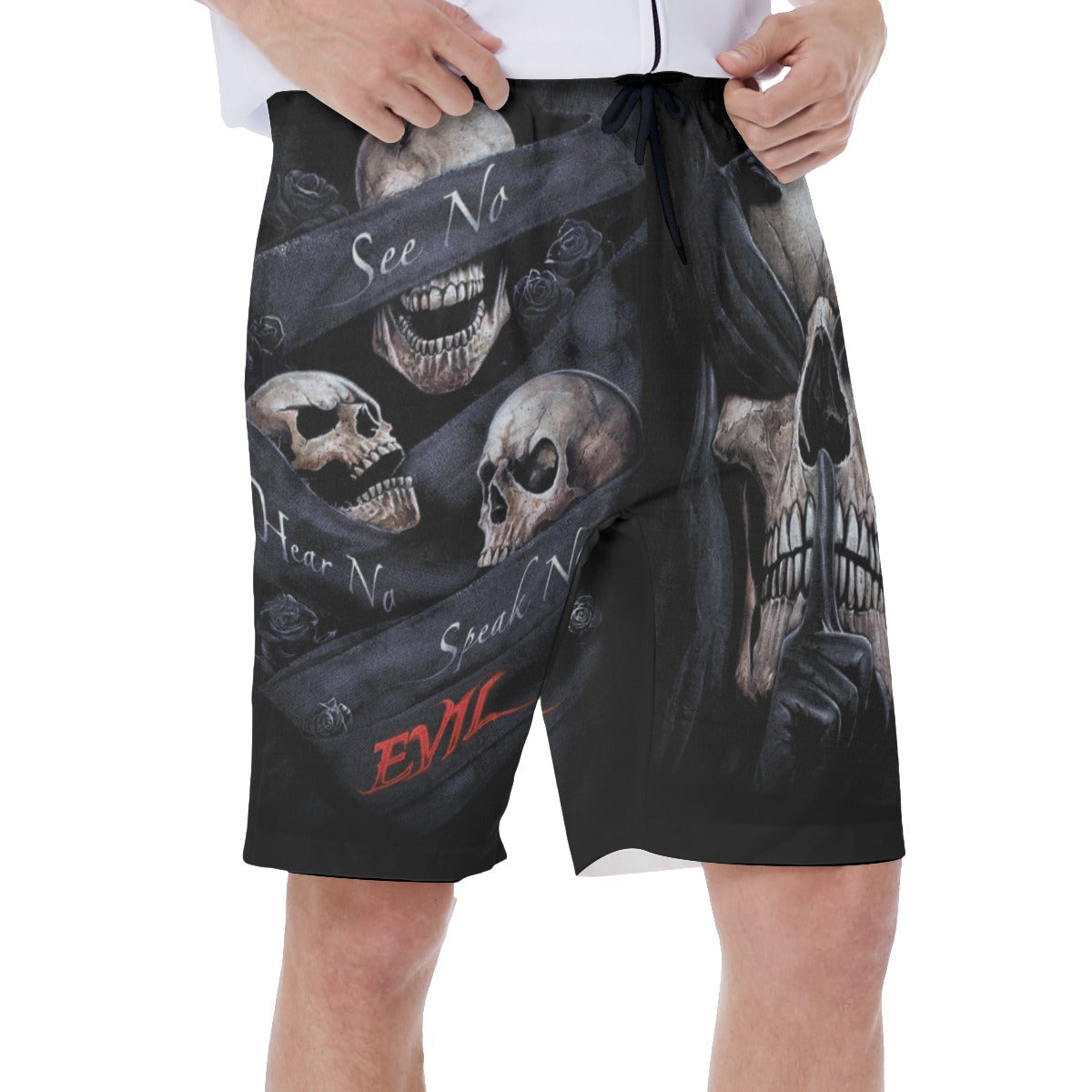 No see no hear no speak evils All-Over Print Men's Beach Shorts