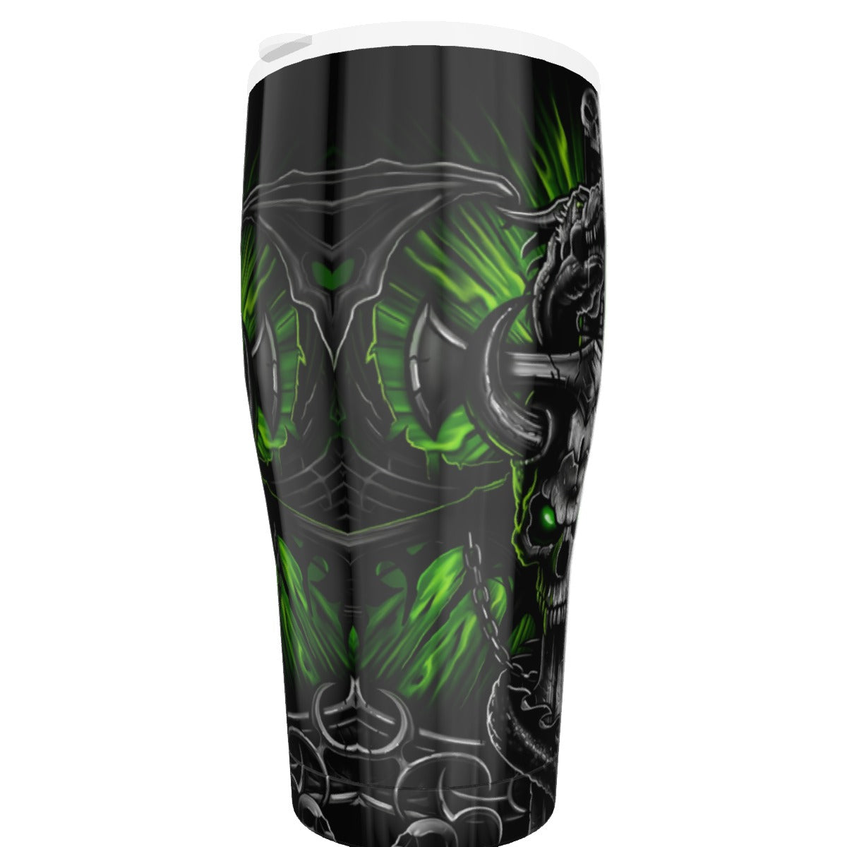 Dragon skull Tumbler 30oz, Gothic skull tumbler cup mug