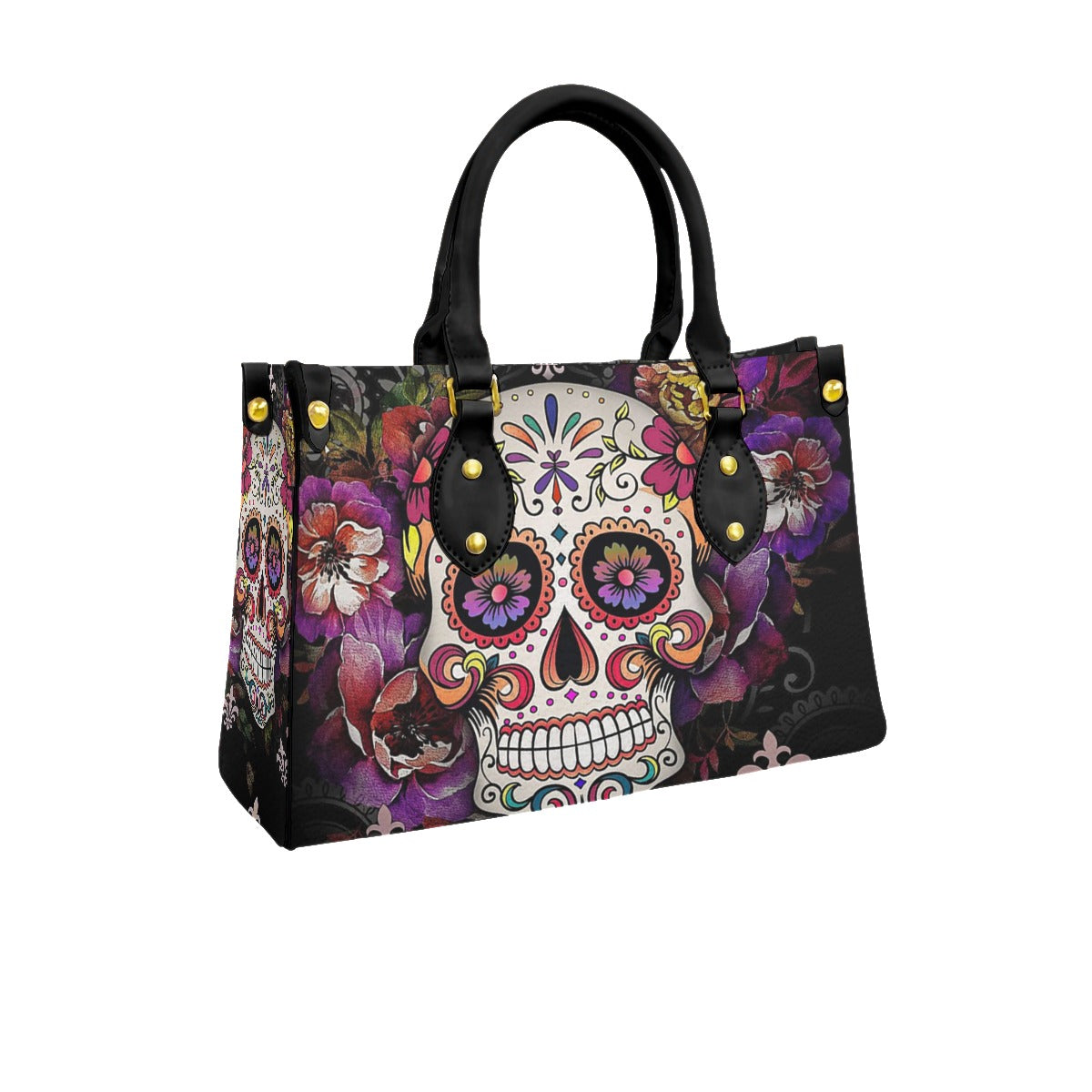 Sugar skull Women's Tote Bag With Black Handle