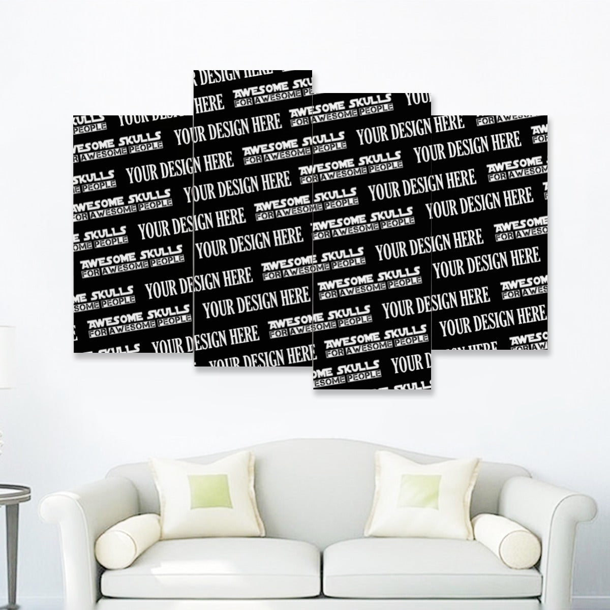 Custom Print on demand pod Four-piece Framed Mural