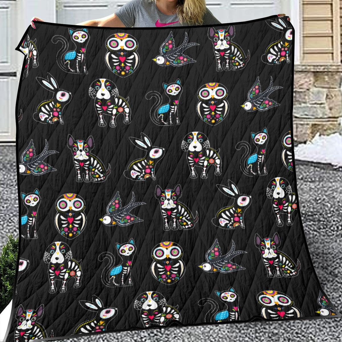 Sugar skull animal Household Lightweight & Breathable Quilt