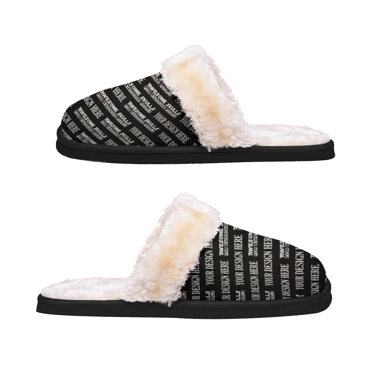 Custom Print on Demand POD Women's Home Plush Slippers