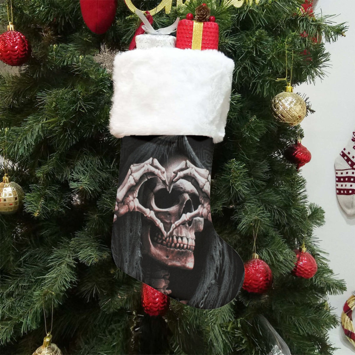 Gothic grim reaper All-Over Print Christmas Socks