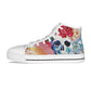 Floral sugar skull Women's Canvas Shoes, sugar skull Day of the dead high top shoes