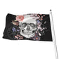 Floral skull Flag, Gothic skull Garden flag, Halloween flag