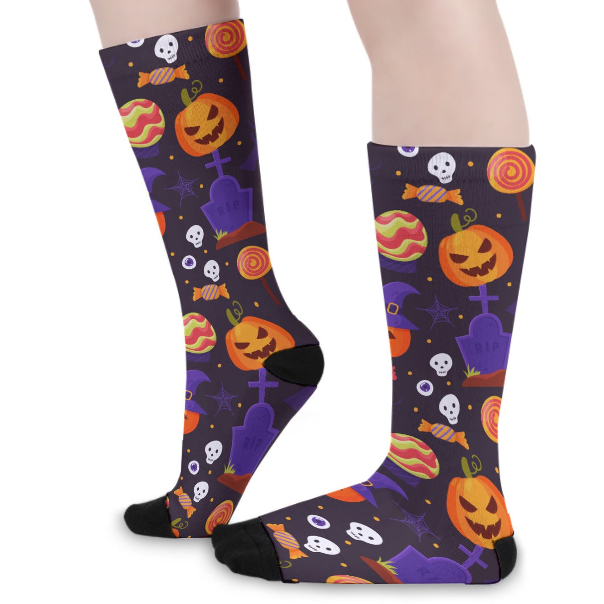 Gothic skkull Halloween Unisex Long Socks