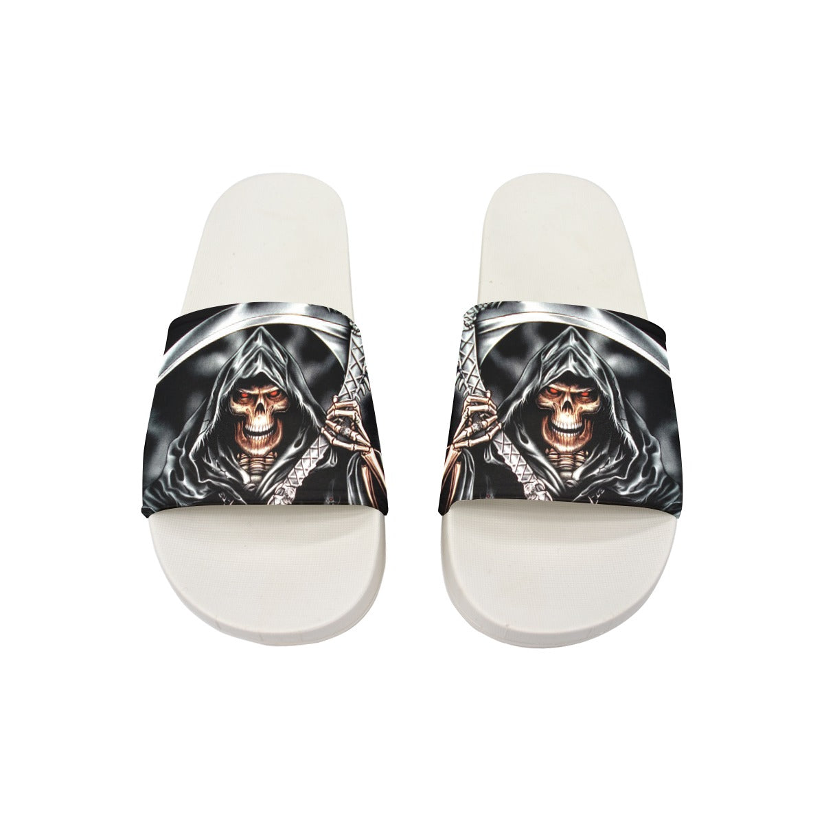 Grim reaper Slip On Slippers, Gothic skeleton slippers