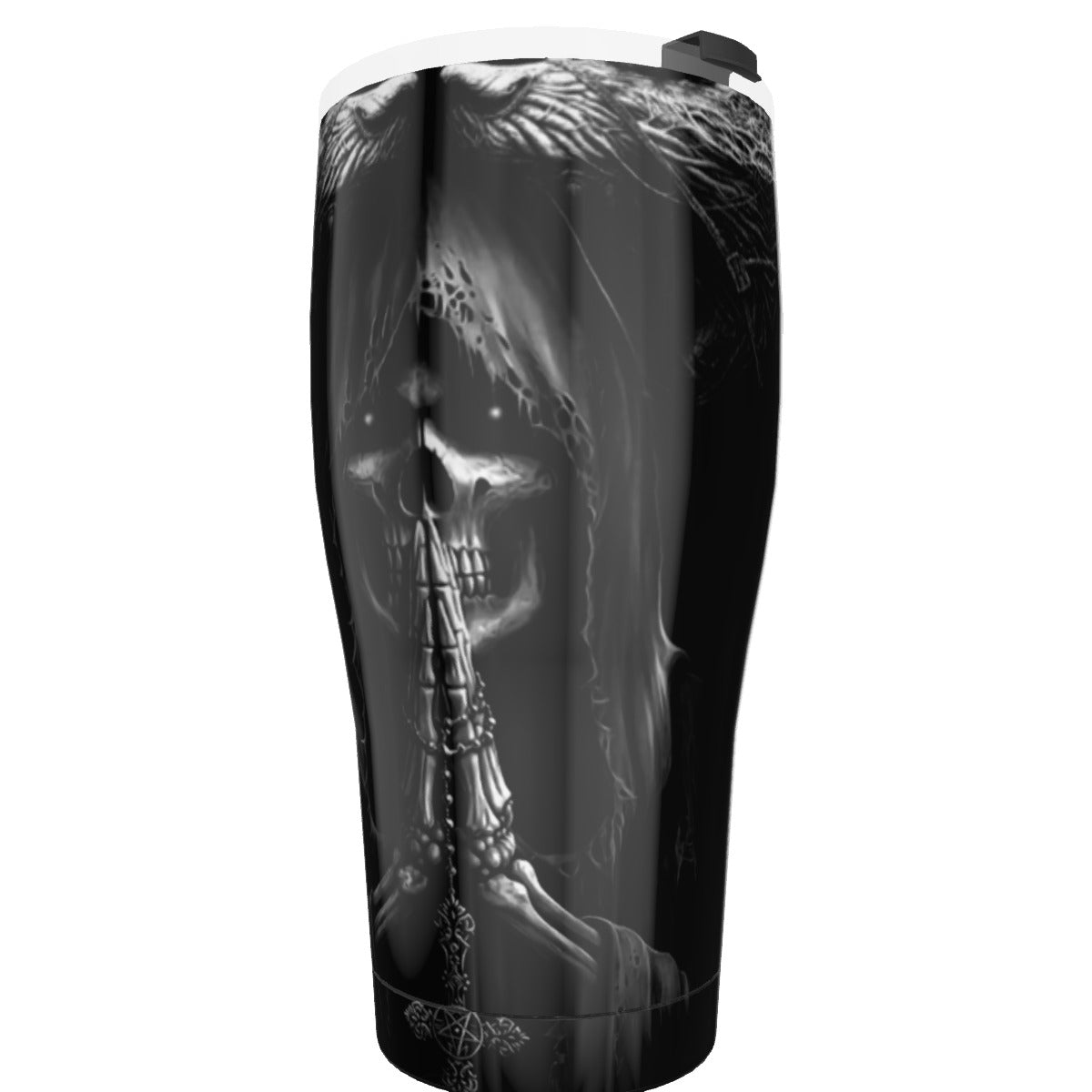 Grim reaper Gothic skull Tumbler 30oz, Halloween skeleton tumbler cup mugs