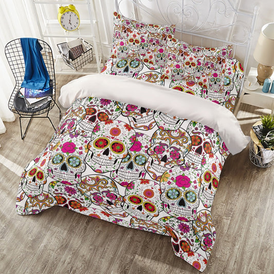 Set 4 pcs sugar skull Duvet Cover Set