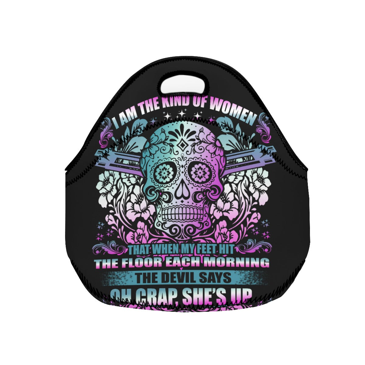 Sugar skull Day of the dead Neoprene Lunch Bags