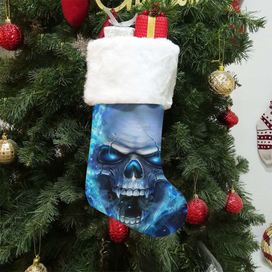 Flaming skull All-Over Print Christmas Socks