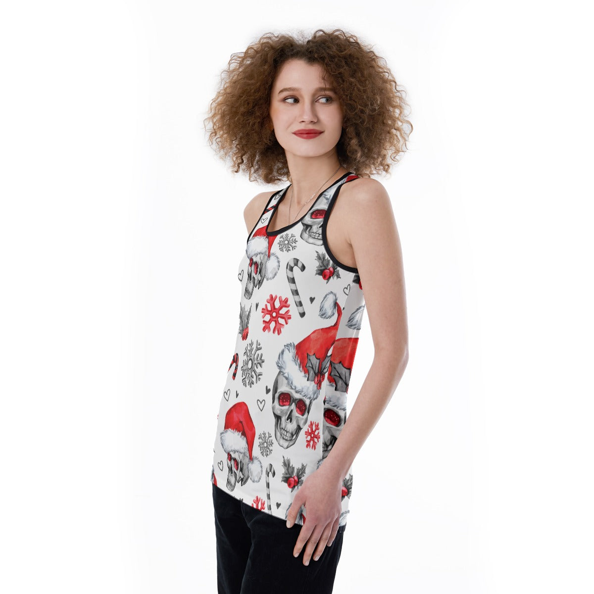 Sugar skull All-Over Print Women's Back Hollow Tank Top