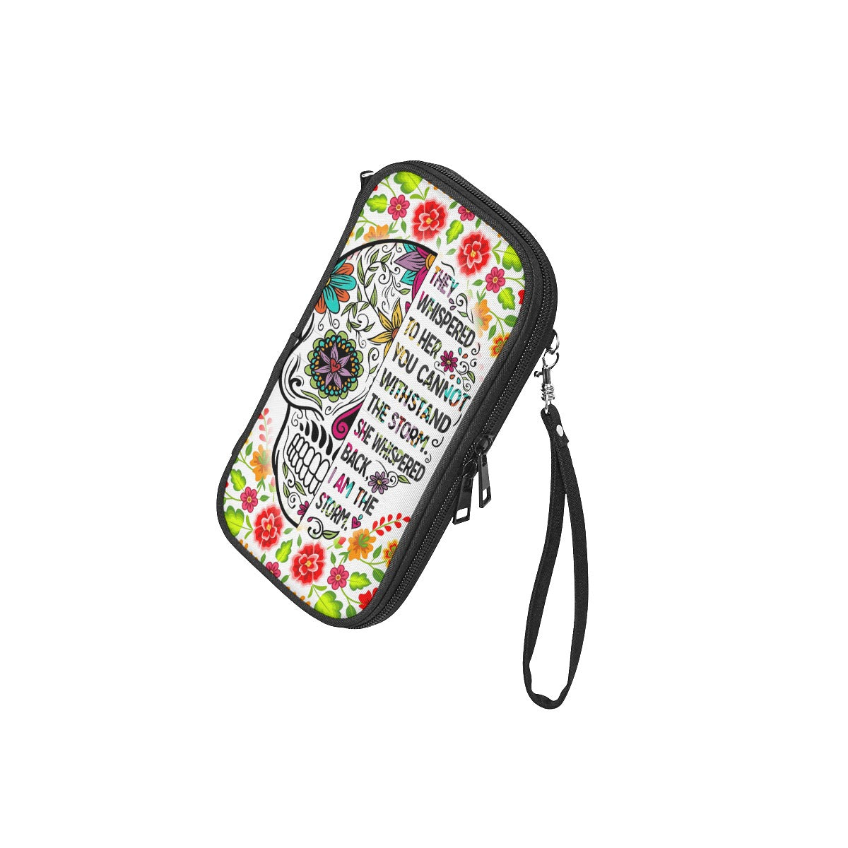 Sugar skull Passport Wallet, Day of the dead bag, Halloween skull wallet bag, calaveras bag wallet