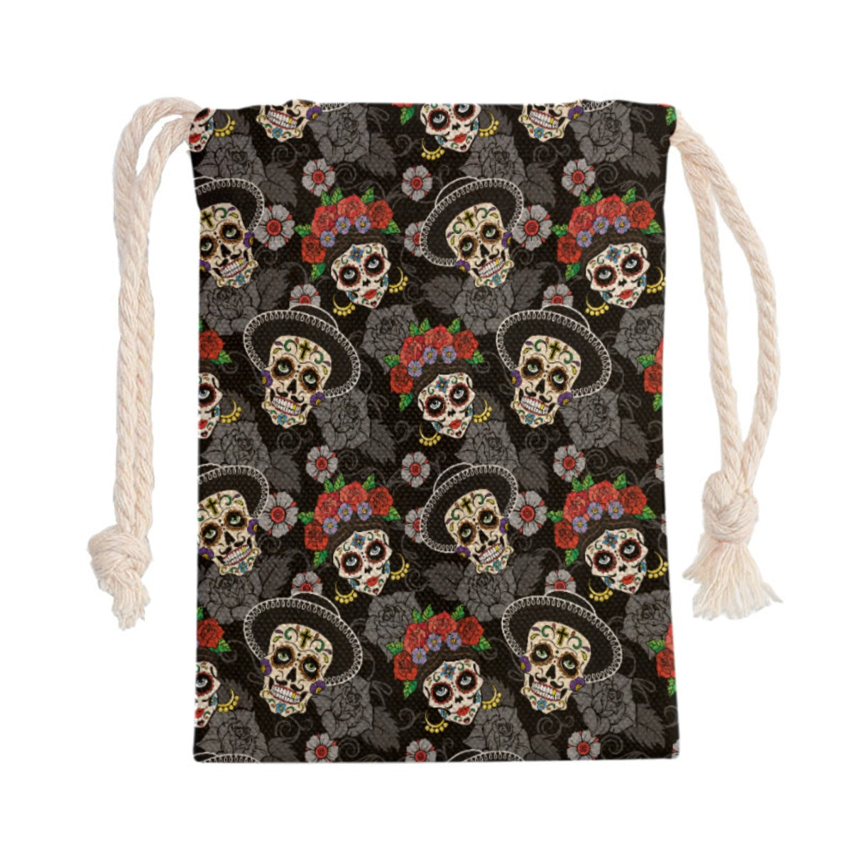 Day of the dead Mexican skull Drawstring Bag, Gothic calaveras sugar skull backpack