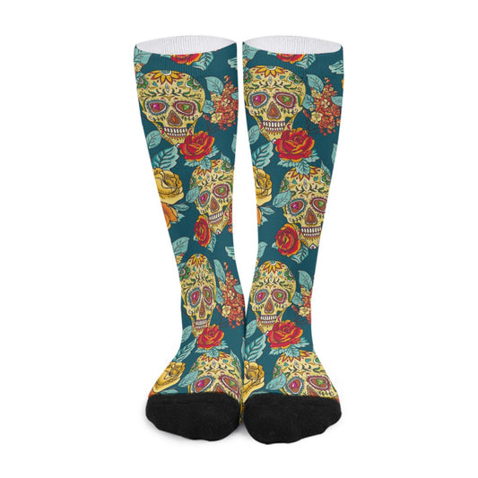 Sugar skull Day of the dead Unisex Long Socks, dia de los muertos socks, calaveras socks