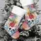 Floral skull Christmas Socks
