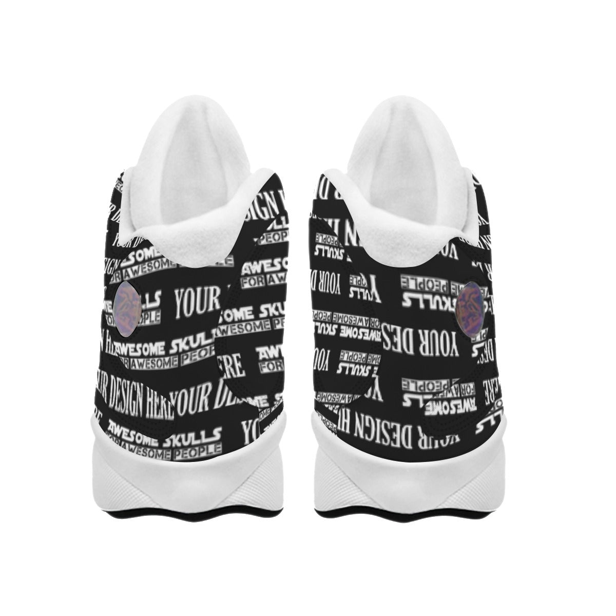 Custom Print on Demand POD Women's Curved Basketball Shoes With Thick Soles