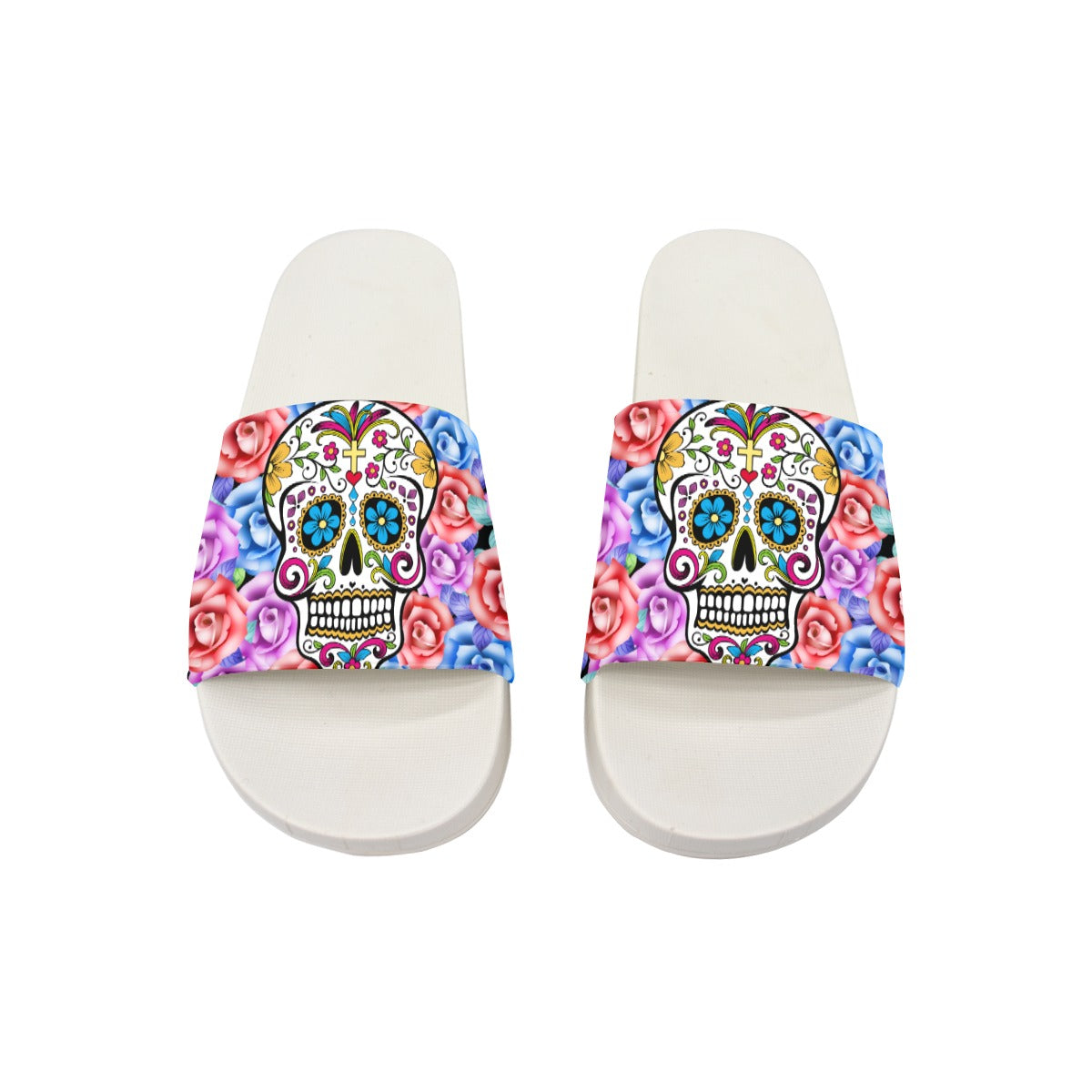 Day of the dead sugar skull Slip On Slippers