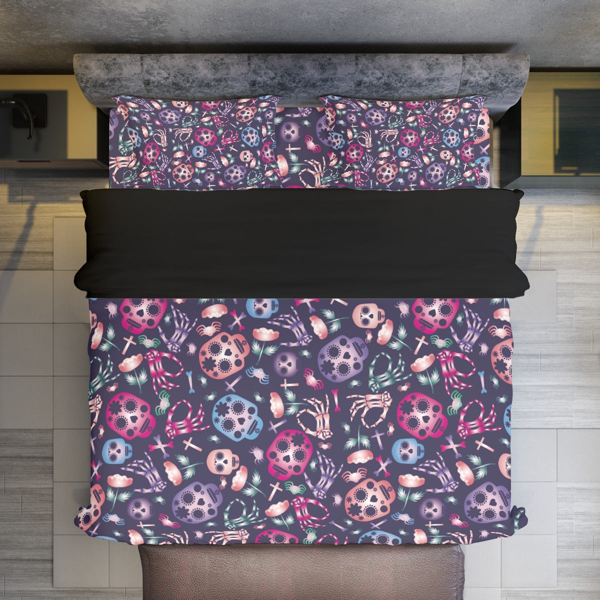 Dia de los muertos skeleton Four-piece Duvet Cover Set