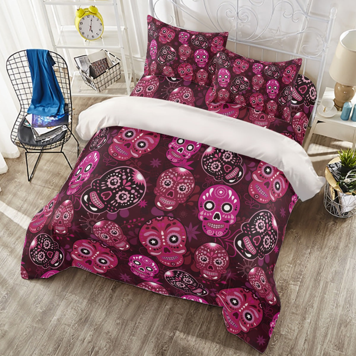 Day of the dead sugar skull Candy skulls Four-piece Duvet Cover Set