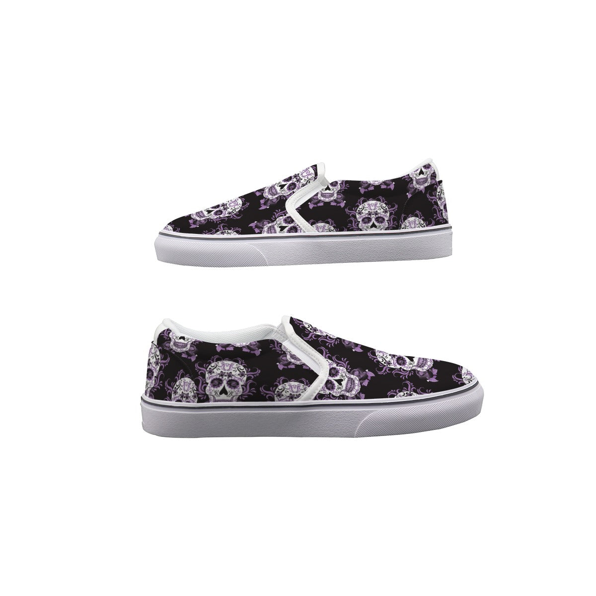 Sugar skull day of the dead slip on skull Women's Slip On Sneakers