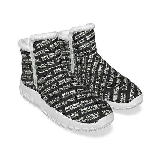 Custom Print on Demand POD Women's Zip-up Snow Boots