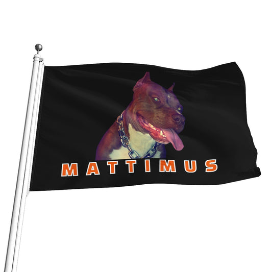 MATTIMUS dog Print Flag