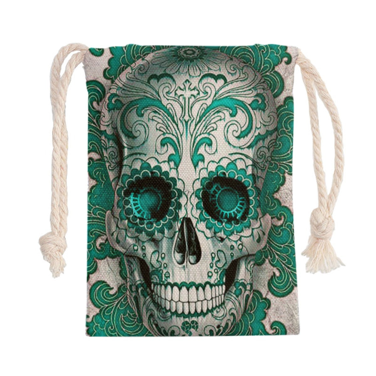 Day of the dead dia de los muertos Drawstring Bag, Gothic skull skeleton Shoulder Handbag backpack