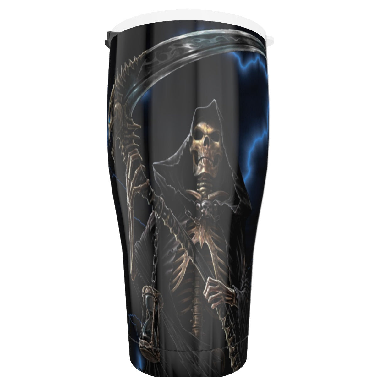 Fire flaming gothic skull grim repaer Tumbler 30oz