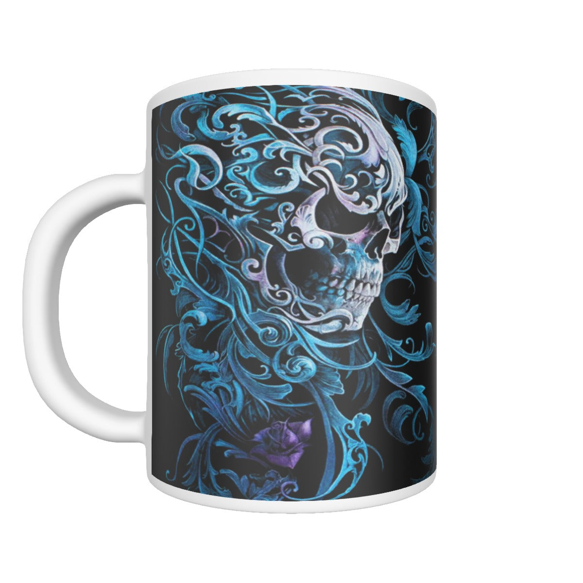 Sugar skull girl Ceramics mug, Day of the dead beautiful girl skeleton halloween cup mug